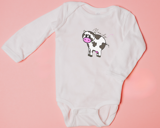 Moody Cow Baby Bodysuit
