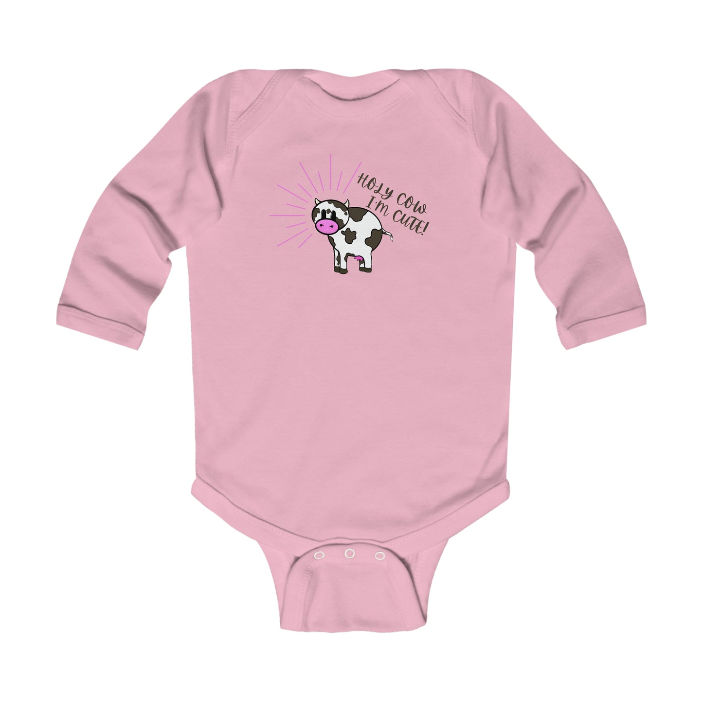 Holy Cow, I'm Cute! Baby Long-sleeve Bodysuit